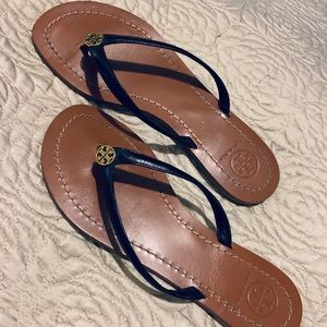 Tory Burch Leather + Black Sandals